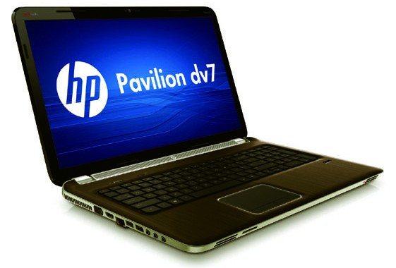 HP Pavilion dv7, front left open HP Pavilion dv7, front left open