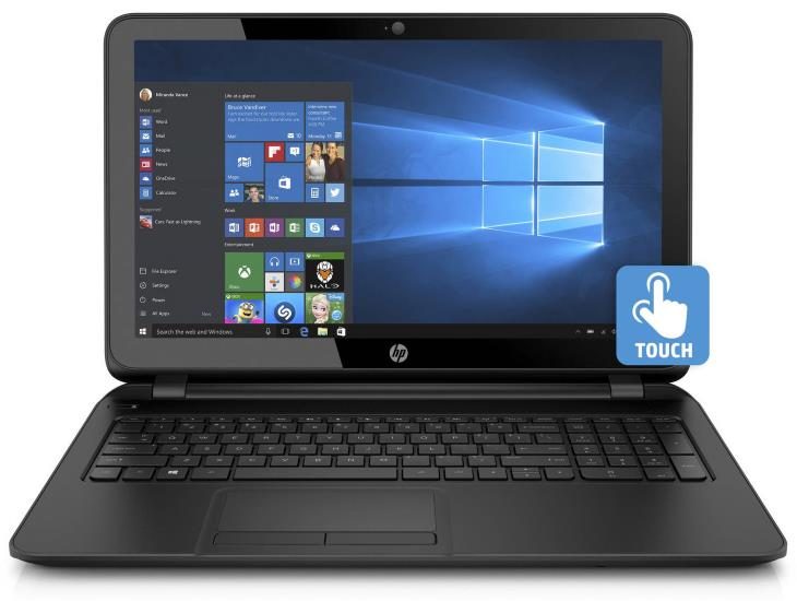 HP 15-f222wm 15.6 Laptop, Touchscreen, Windows 10 Home, Intel Pentium N3540 Quad-Core Processor, 4GB Memory, 500GB Hard Drive