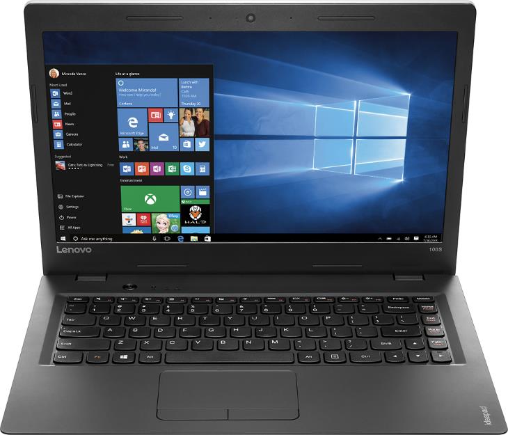 Lenovo Ideapad 100s 80R90004US Cheap 14" Laptop (Intel Celeron, 2GB Memory, 64GB eMMC, Silver