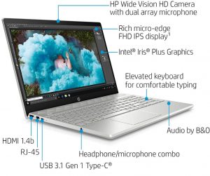 HP 15-cs3019nr Pavilion 15.6-Inch Laptop, Intel Core i7 (Mineral Silver) 2