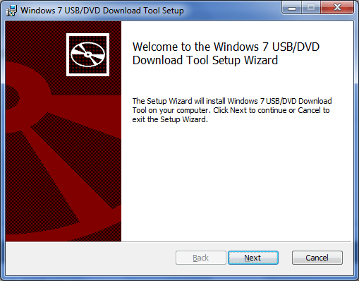 Windows 7 USB DVD Download Tool Setup