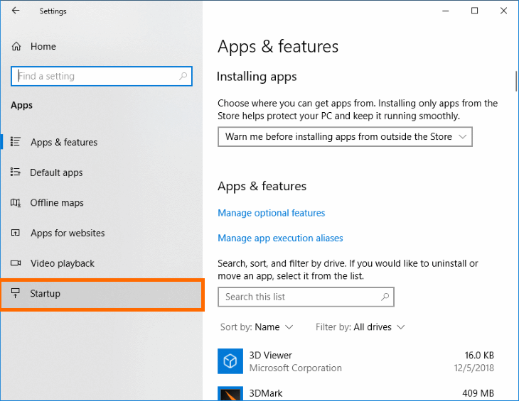Disable Startup Apps on Windows 10 Laptop - Apps