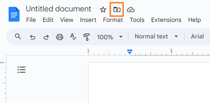 Google Docs, Sheets, Slides File Move to Folder