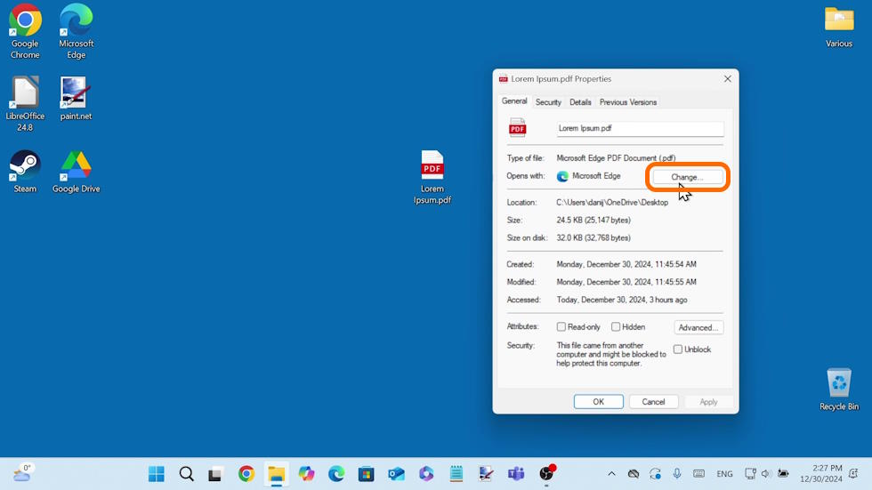 Change Default PDF Viewer - Change Edge